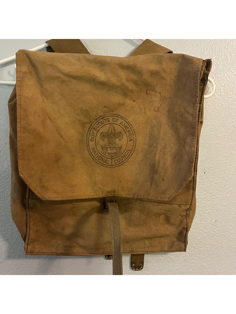 Vintage BSA Boy Scouts No 1225 Day Hike Bag Diamond Brand Canvas Backpack USA